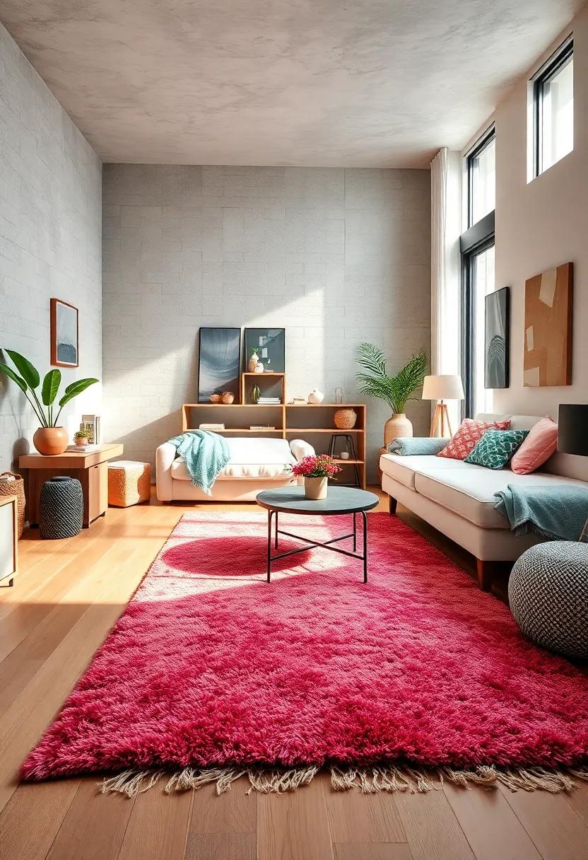 layer Soft Rugs on Hard Flooring ​for Extra Warmth