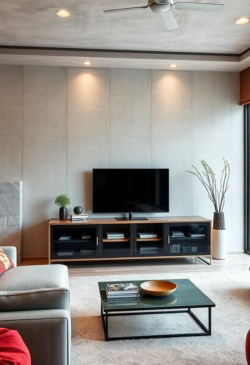 Hidden Treasures: Discover clever storage solutions with a TV unit featuring glass⁢ doors⁣ to neatly ⁤conceal electronics while maintaining a stylish appearance