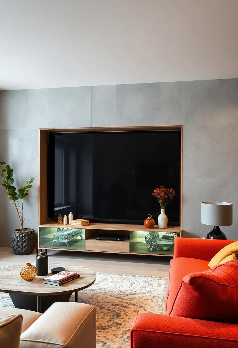 Multi-functional Marvel: Find out how a glass-fronted TV unit serves as both ‌a media center and a showcase for your favorite decor pieces