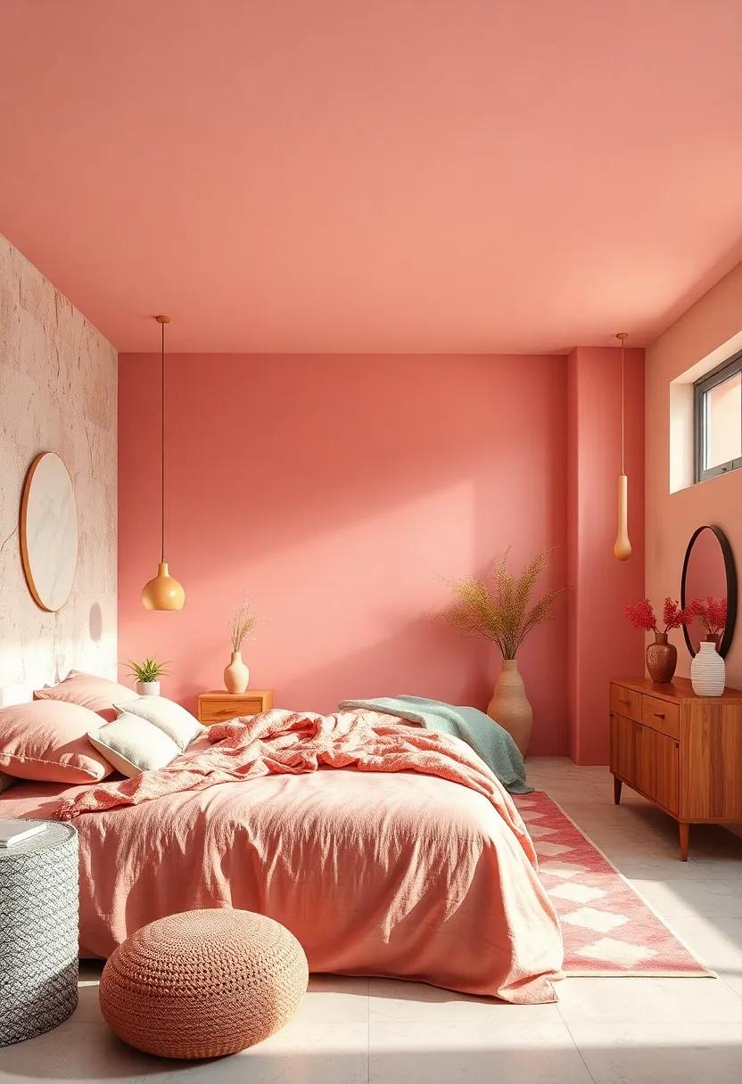 Dusty Rose: This gentle hue evokes feelings‌ of comfort and warmth, making your bedroom feel like a serene escape
