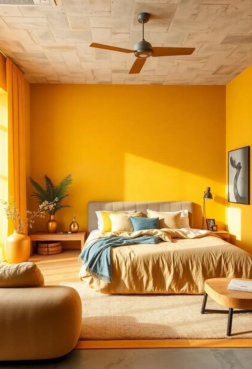 Golden ⁢Yellow: Cheerful yet warm,⁢ golden yellow brings⁢ a ray of sunshine into your ‍bedroom, creating an⁢ uplifting‍ yet snug environment