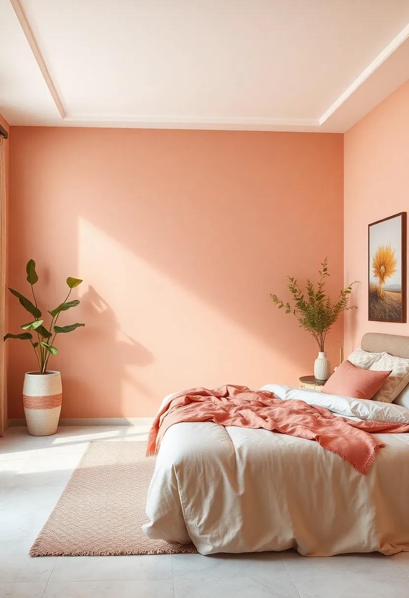 Pale Peach: This delicate hue combines warmth and softness, adding a ⁣gentle glow to your bedroom while⁤ encouraging a relaxing‍ atmosphere