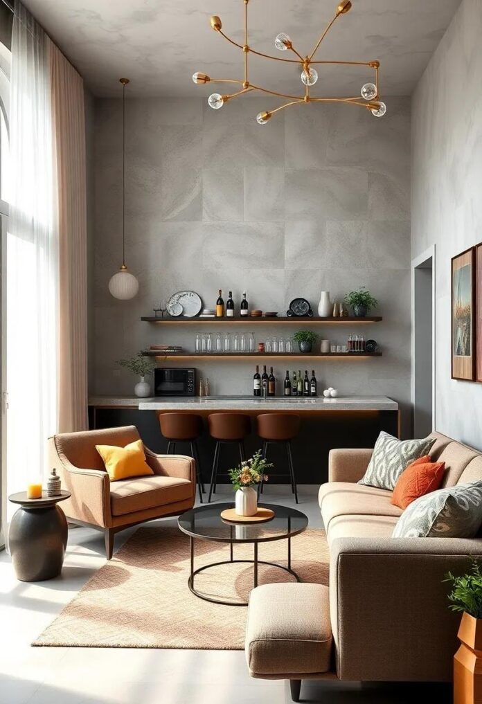 25 Chic Ideas for a Small Living Room Bar: Embrace Modern Style in Tight Spaces