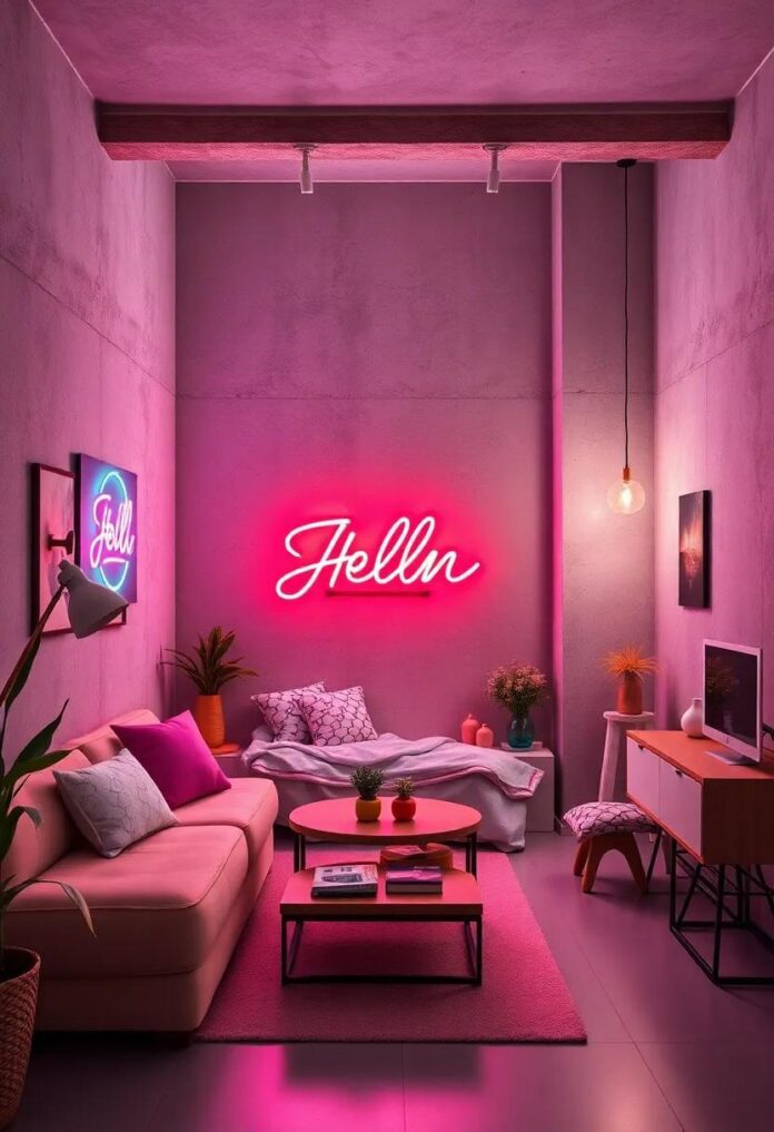 23 Inspiring Small Teen Rooms Featuring Neon Signs to Brighten Every Corner