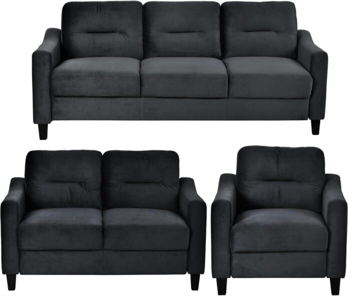 Discovering Comfort and Style: Our Take on the Velvet 3-Piece Sofa Set