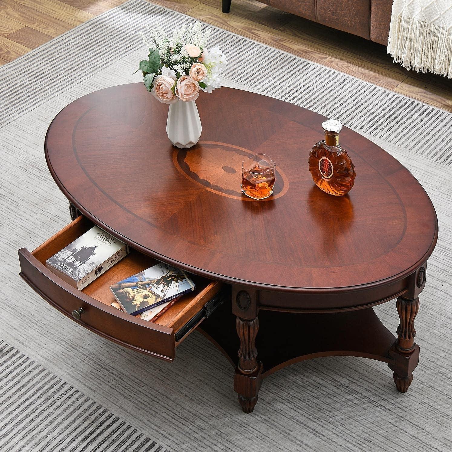 Refreshing Our Living Room with LEEMTORIG's Elegant ​Oval Coffee Table