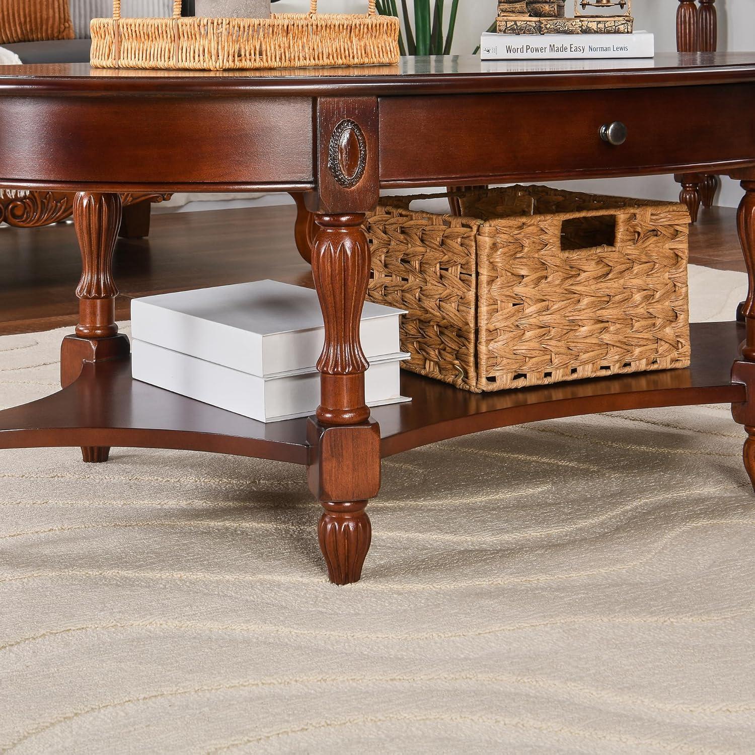 Refreshing Our Living Room with LEEMTORIG's Elegant Oval Coffee Table