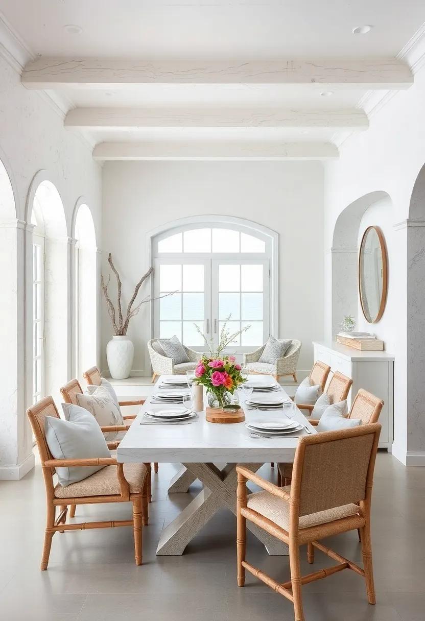 Coastal Vibes: Use white-washed furniture, light fabrics, and driftwood accents to infuse the dining area ‍with a relaxed maritime feel, perfect for summer entertaining