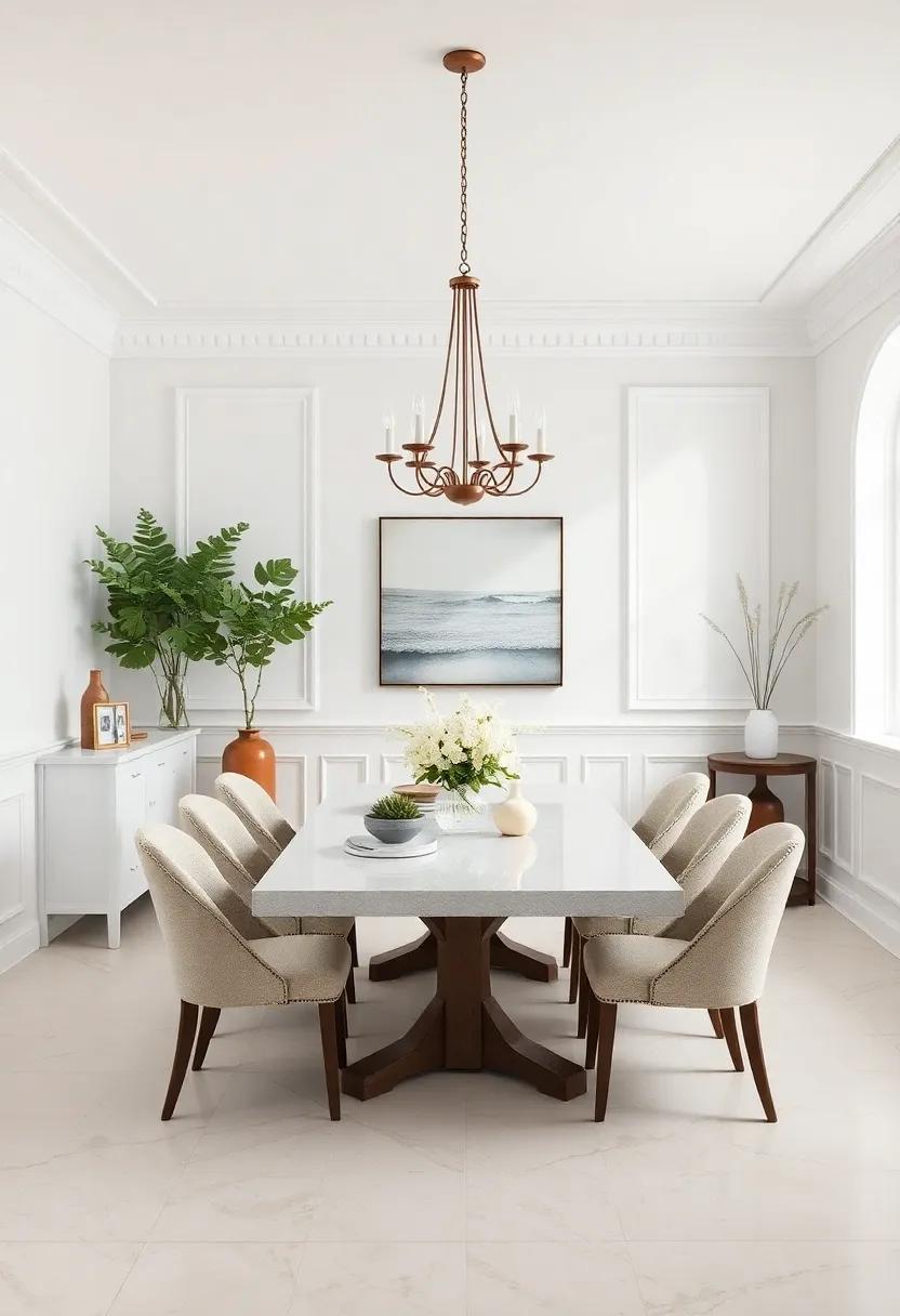 Elegant Wall Treatments: consider shiplap or⁤ wainscoting painted in soft white hues to bring a touch of sophistication and​ architectural interest to your dining room ‍walls