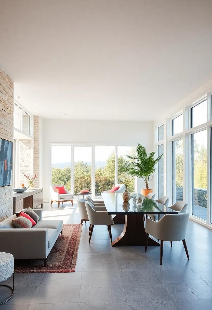 Floor-to-Ceiling Windows: Maximize natural⁢ light with expansive white-framed windows that seamlessly connect the indoors with enchanting outdoor views