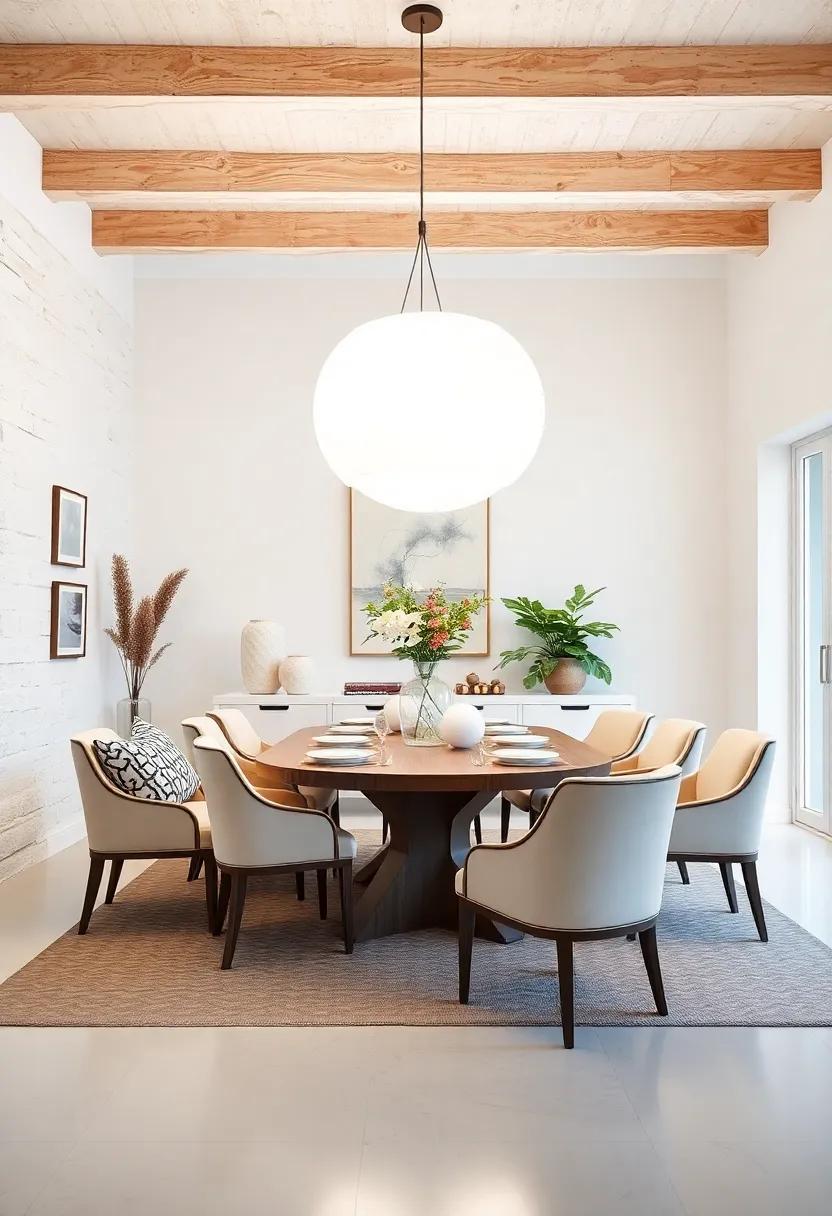 Statement ⁤Lighting: An oversized white pendant light or a cluster of‌ globe lamps can serve as a focal point,providing both ⁣illumination and style to your dining area