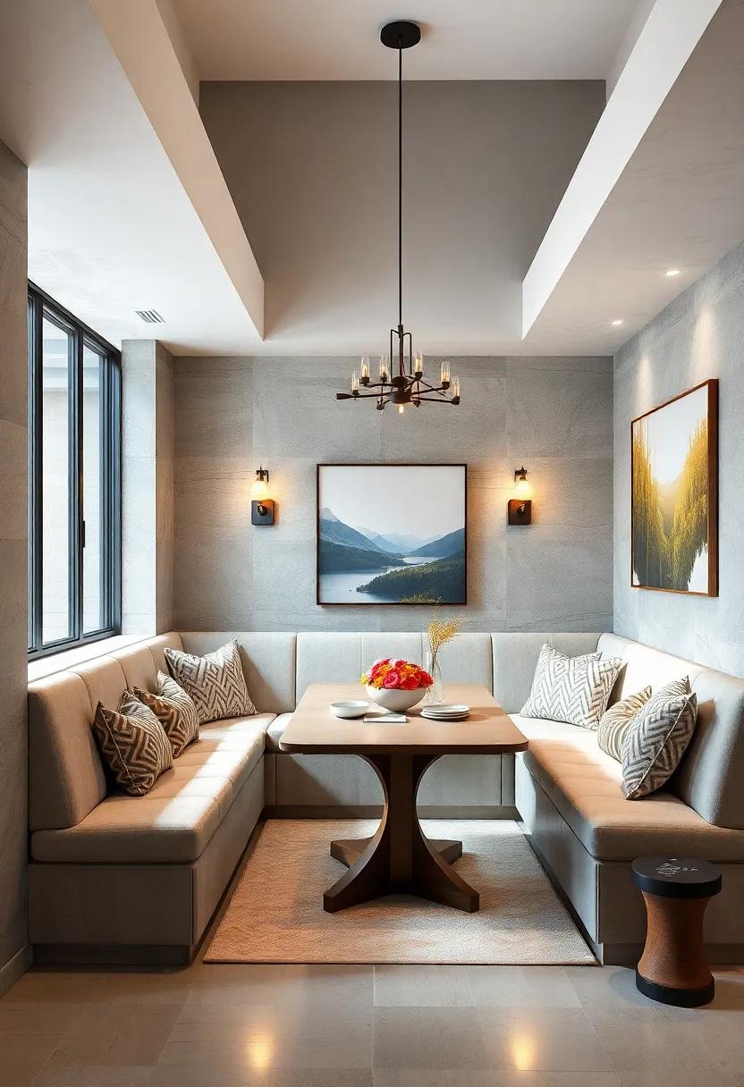 Built-In Storage Solutions: Maximize⁤ space ⁣by designing a banquette with hidden storage, perfect ⁢for stowing away dining essentials or blankets