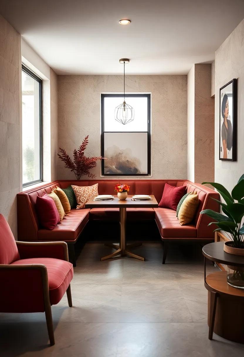 Cozy corner Nook: ⁤Embrace the‌ charm‍ of a corner banquette with plush cushions for a warm, inviting space to enjoy meals and conversations