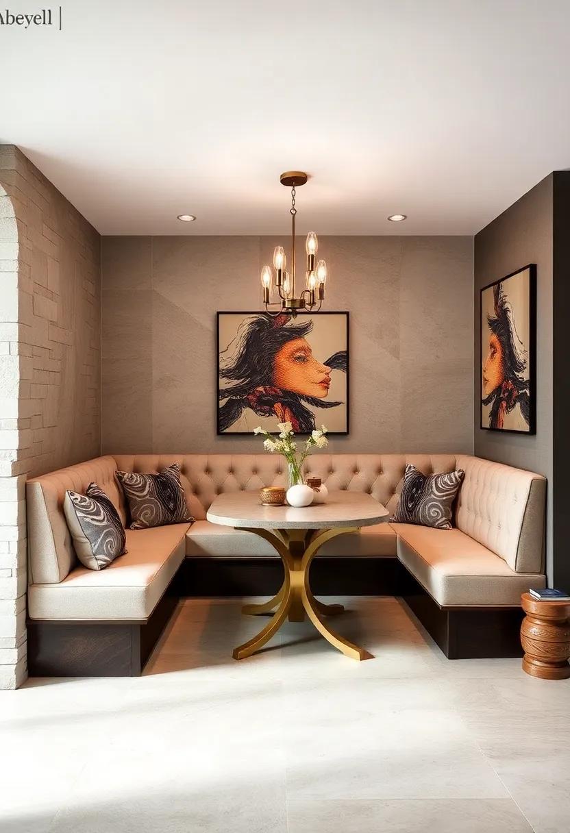 Elegant tufting: Add a touch of sophistication with a⁣ tufted banquette that elevates‍ your dining‌ area⁤ into a stylish​ retreat