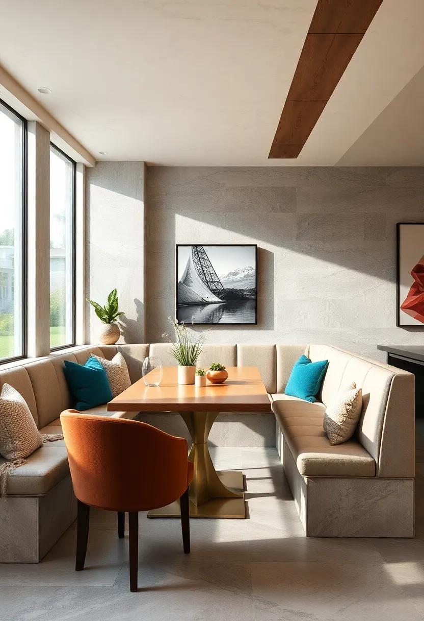 Geometric⁣ Designs: Use⁢ angled ​or circular ⁢elements in your banquette design to ⁣add visual ⁣interest and modern dynamics to your space