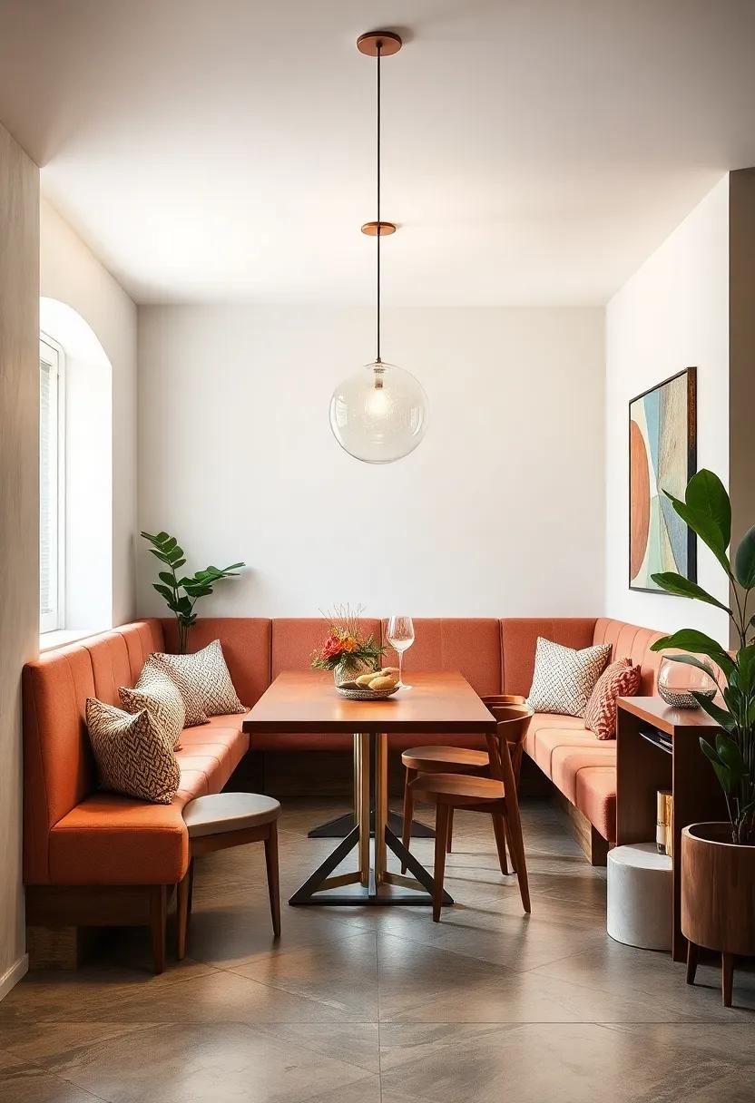 Mid-century Modern⁢ Flair: Incorporate sleek lines and​ wooden accents for a vintage-inspired banquette that adds a touch of retro sophistication to ⁣your dining room