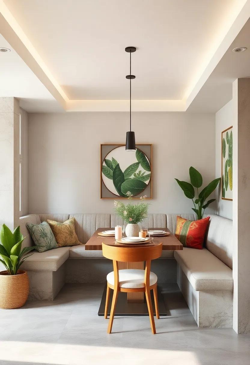 Outdoor-Inspired Vibes: Bring the outdoors inside with a banquette featuring botanical prints⁣ or plant-inspired decor for a⁢ refreshing dining ⁢feel