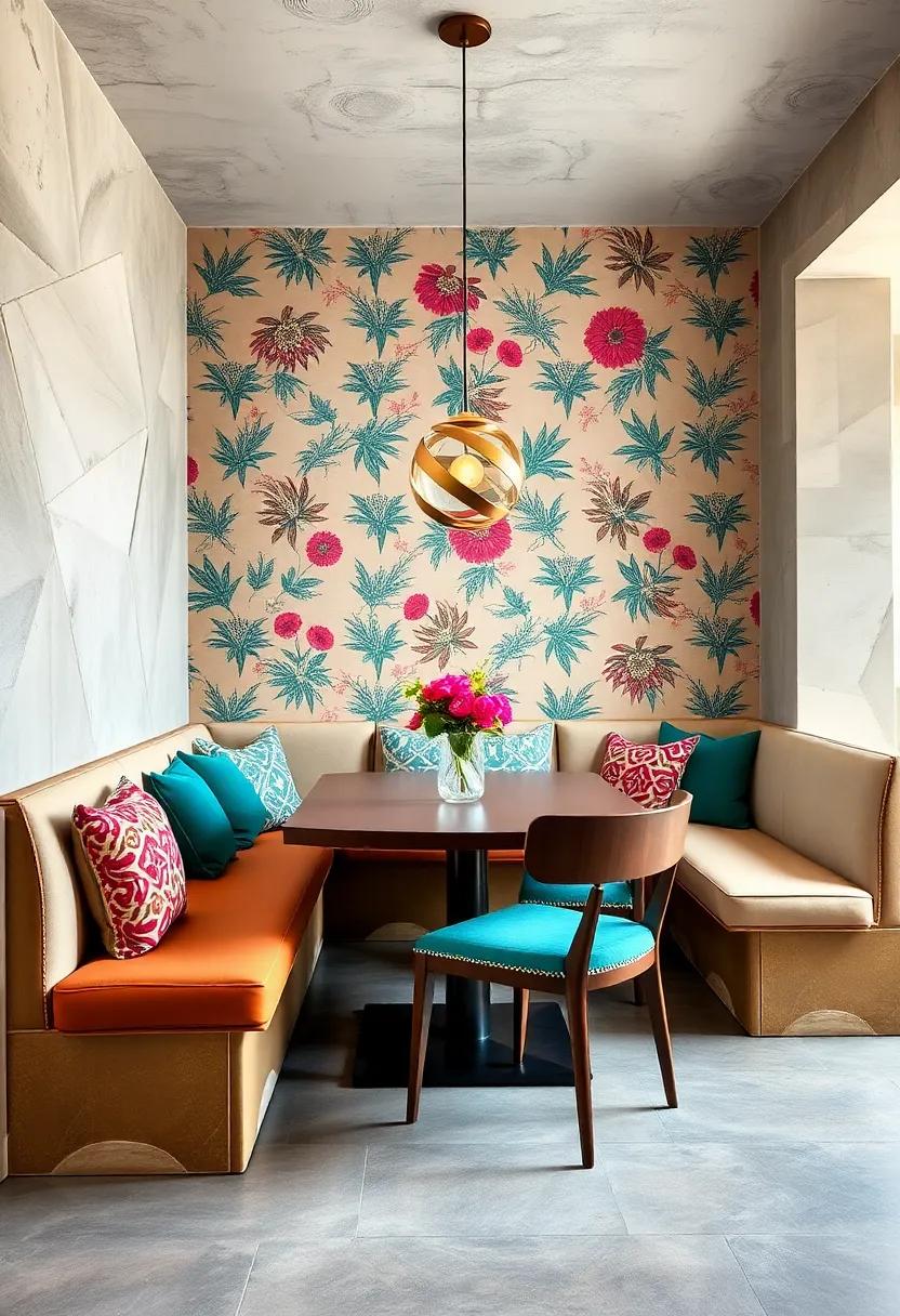 Playful⁣ Patterns:⁢ Use bold wallpapers and playful fabrics to give ⁢your banquette‍ a lively, spirited look that encourages joyful meals