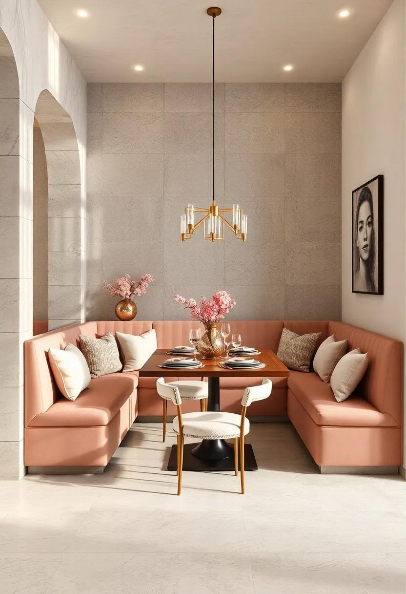 Romantic Romance: Use soft, muted colors and plush fabrics for ⁣a dreamy banquette that sets the stage for intimate dinners