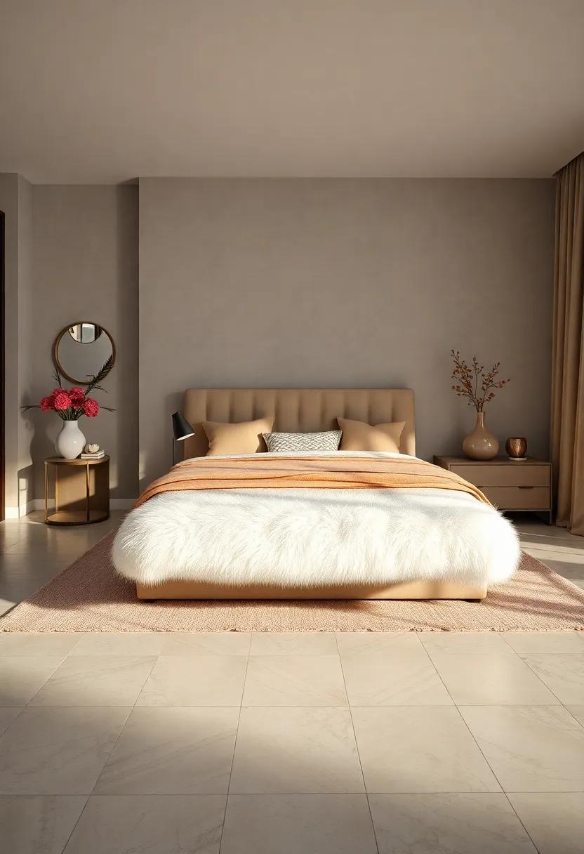 Luxurious Faux Fur Bench:​ Experience ultimate‌ comfort with a faux fur bench that exudes glamour and softness, ⁢creating an inviting area that's perfect for⁣ curling up on⁤ chilly evenings