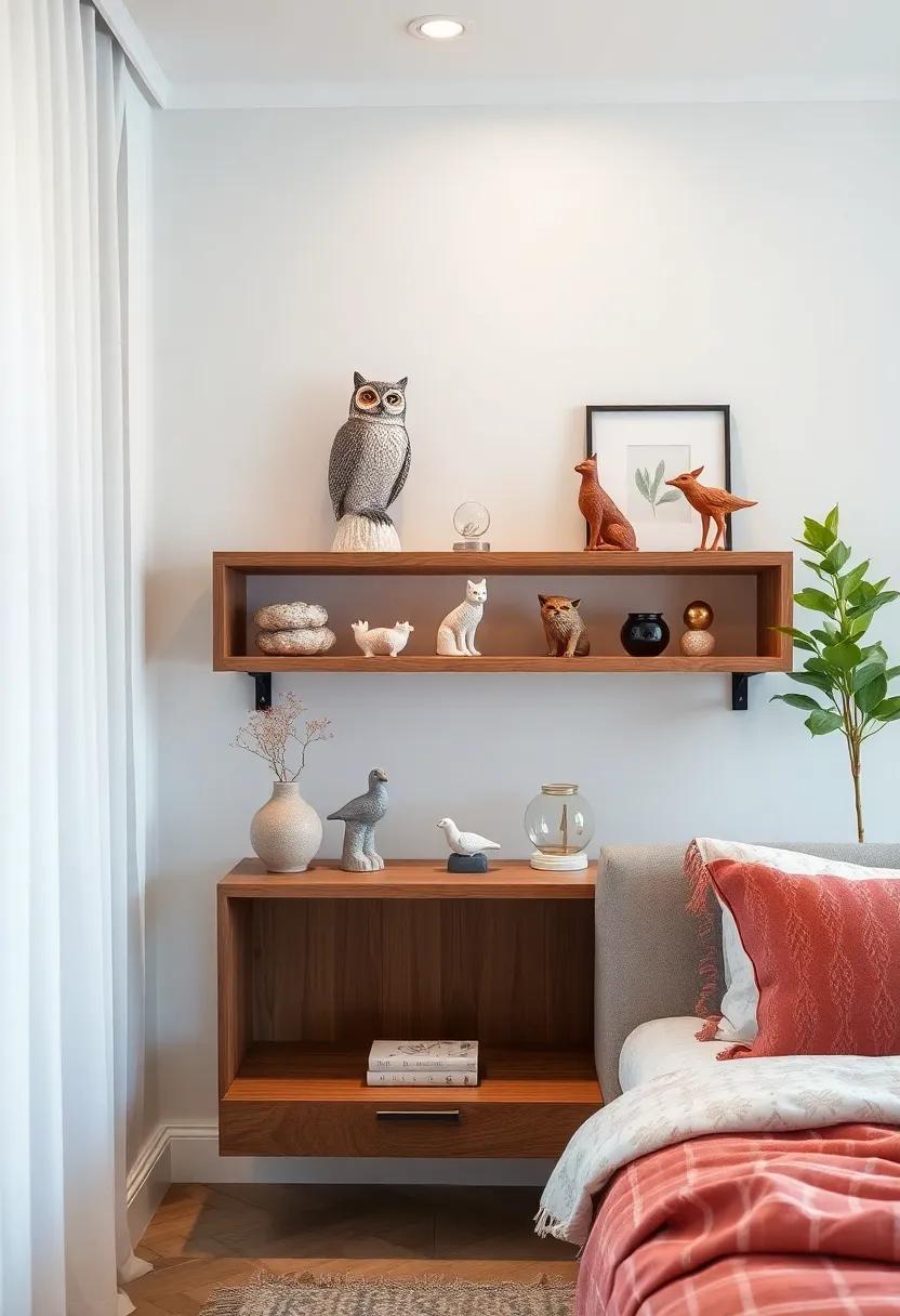Nature-Inspired Animal Figurines: Display delicate animal-themed sculptures like owls, foxes, or birds to connect your space with nature's charm
