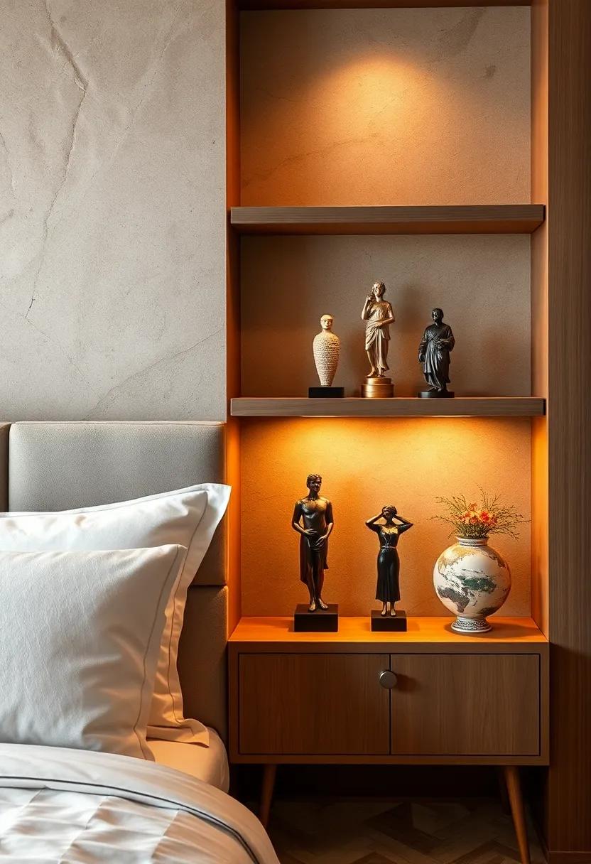 Art Deco Inspired Figures: Channel 1920s glamour with small sculptures featuring bold lines and luxurious materials