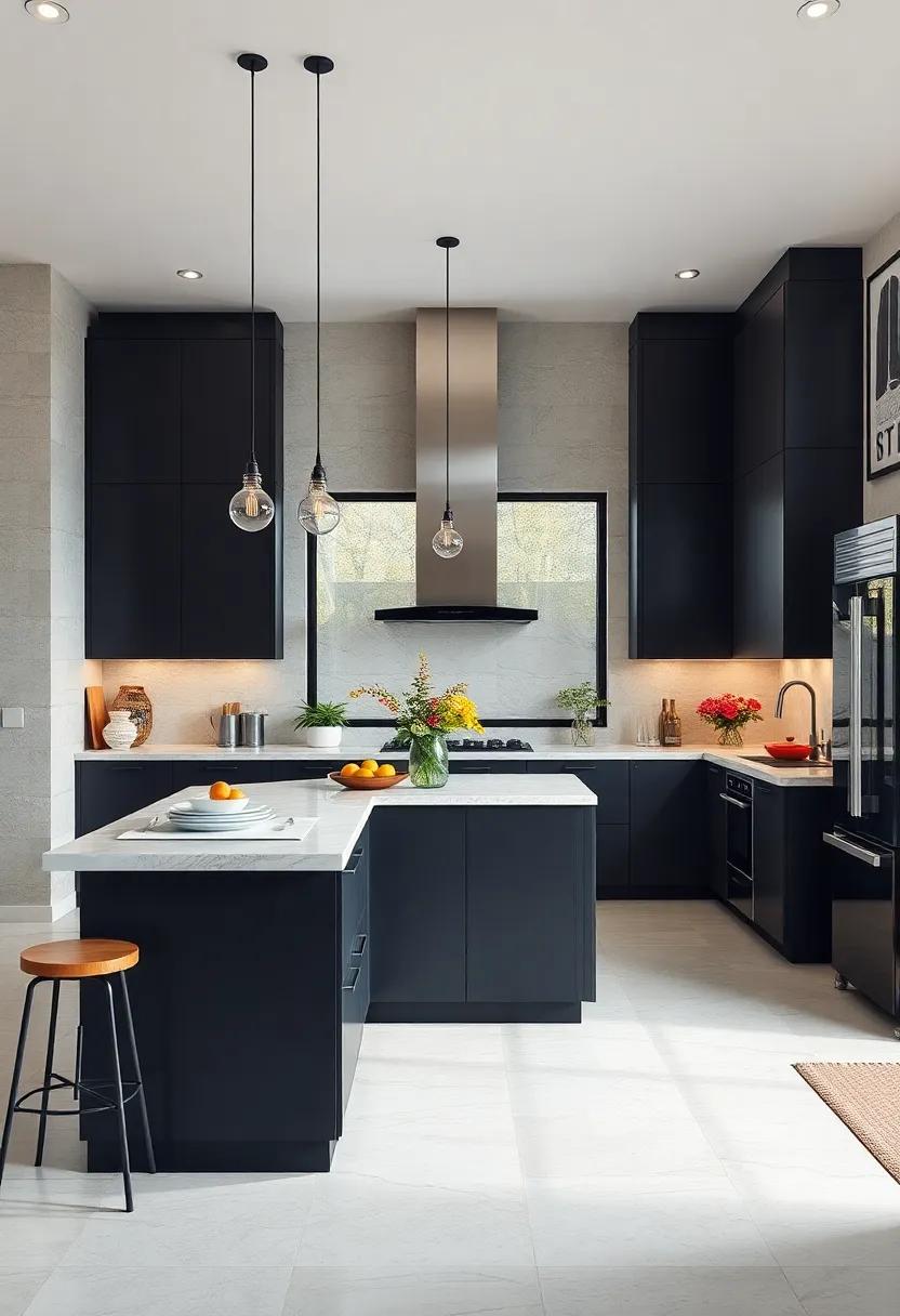 compact Black Island with Pull-out Cutting ⁤Boards and​ Hidden Storage