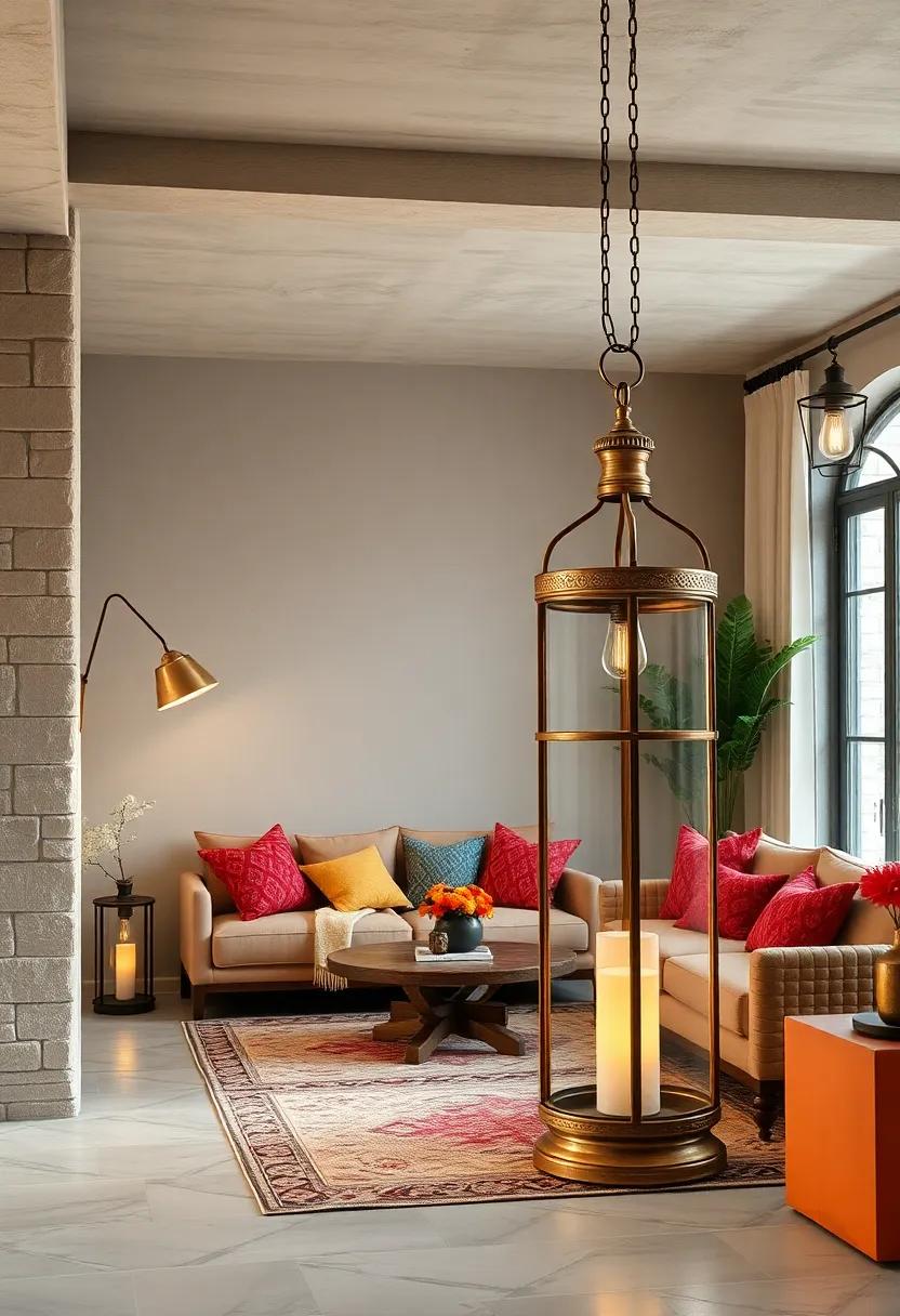 Antique Brass Lanterns:⁣ Add an element of sophistication with beautifully aged brass lanterns that bring a touch of elegance ⁣to any ⁣room