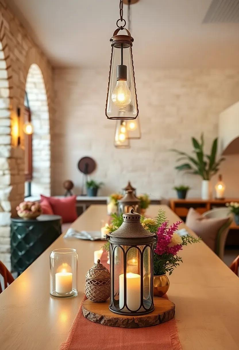 Glass Hurricane Lanterns: Perfect for a bohemian⁤ table setting, these lanterns ⁤protect flames with enchanting ⁣transparency while adding elegance