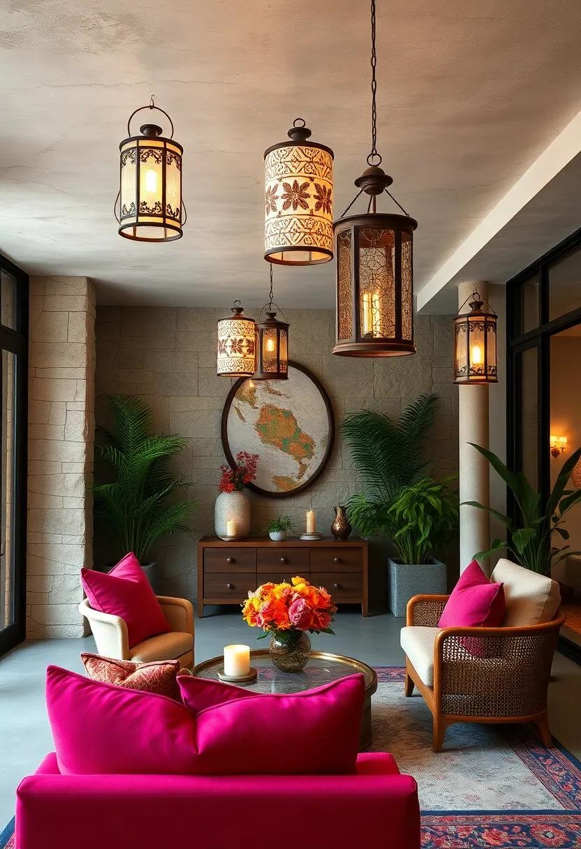 Seasonal Lanterns: rotate lanterns to reflect ​the seasons, featuring autumn-inspired designs in the fall and blooming florals during spring