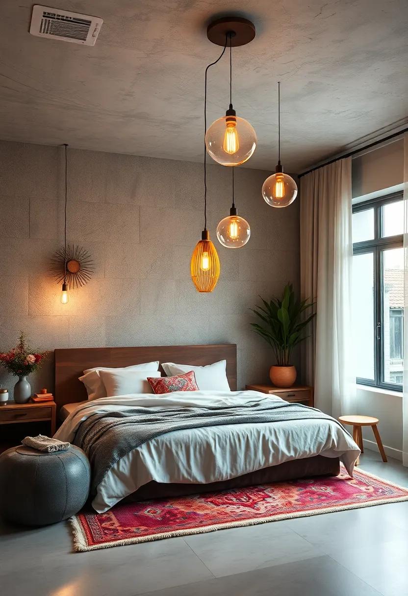 Artistic⁢ lighting Fixtures: Opt for quirky,artistic hanging light fixtures⁢ that⁢ serve as ⁤both functional and decorative centerpieces in your bedroom