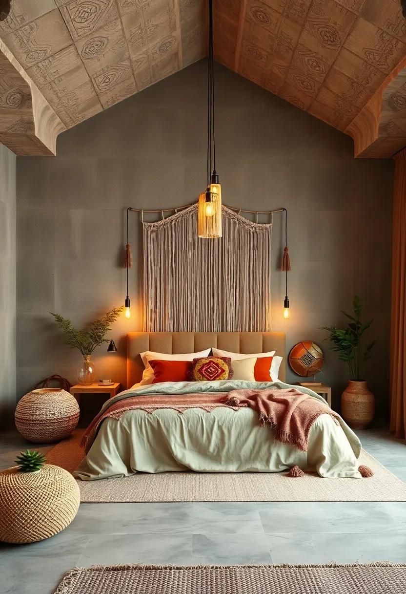 Embrace the Earthy Palette: Use natural‌ tones like burnt sienna,deep greens,and sandy beiges to create a serene backdrop for your ⁣boho​ bedroom