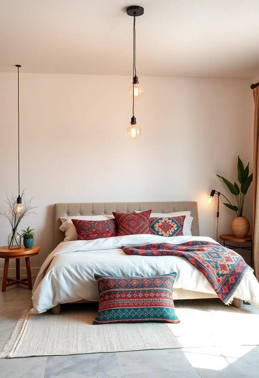 Ethnic ⁤Throw Pillows:⁣ Mix and match ethnic⁤ prints and⁤ vibrant colors in your throw pillows ‌to create​ a cozy reading nook or lounge area