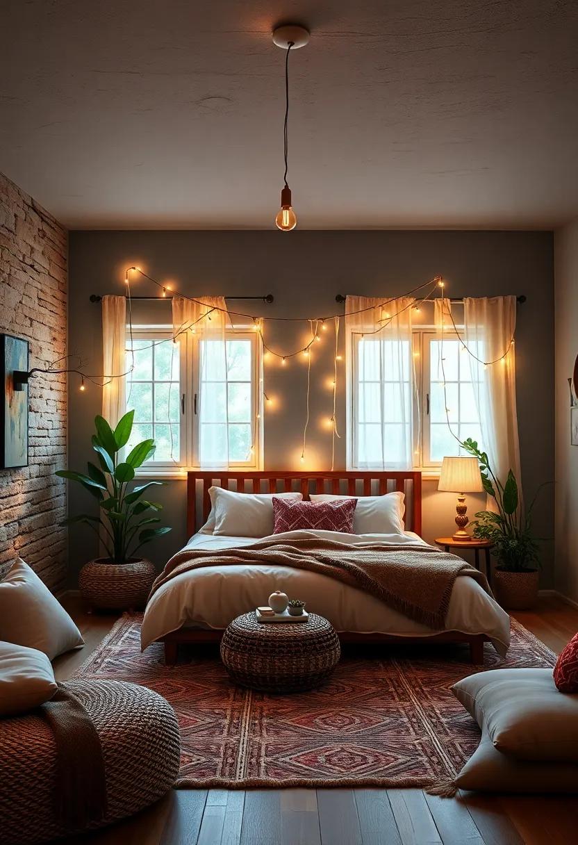fairy Lights ​Galore: String up delicate ‍fairy lights around your window ​frames or bed canopy for a⁤ magical, twinkling effect ‌that‌ soothes the ‍spirit