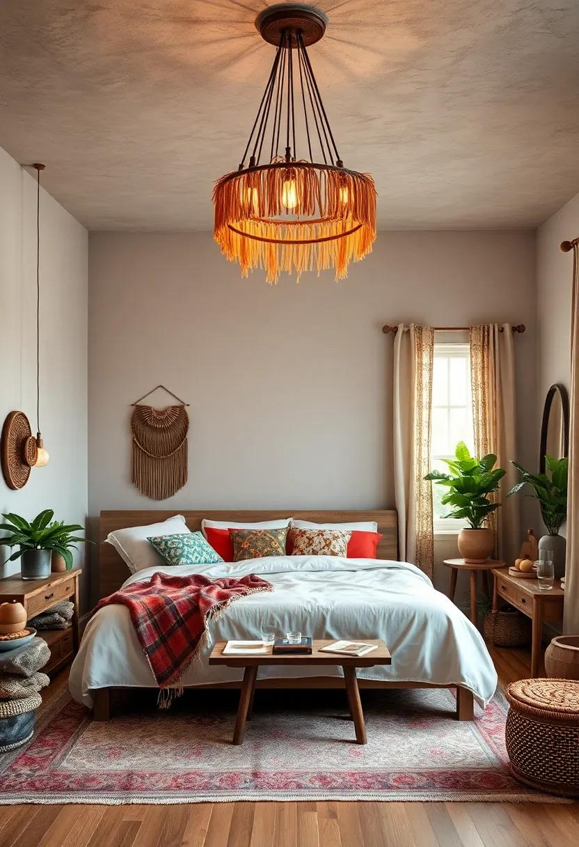 Whimsical Chandeliers: Install⁣ a⁤ boho chandelier made from natural fibers,feathers,or​ beads for ‌a stunning ​focal point that⁤ illuminates your ​space⁤ beautifully