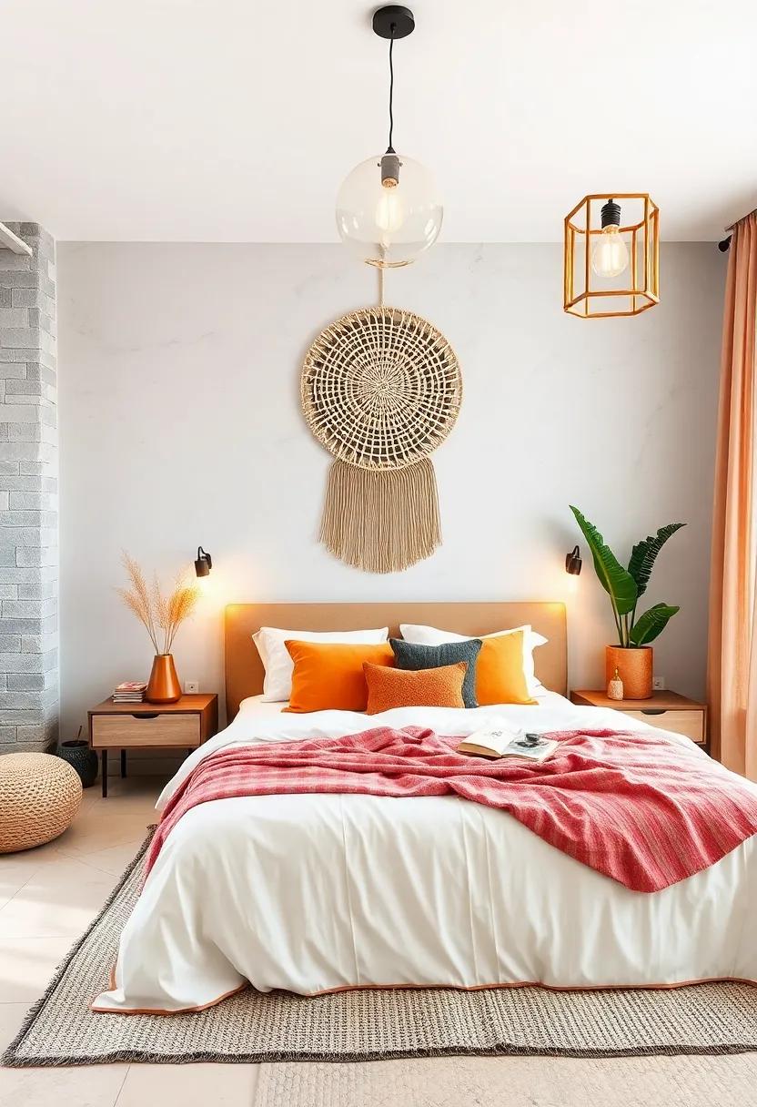 Woven ⁤Wall Art: Choose woven wall art pieces as focal points, ​utilizing natural⁣ materials to enhance ⁤the earthy ‍vibe of your​ boho bedroom
