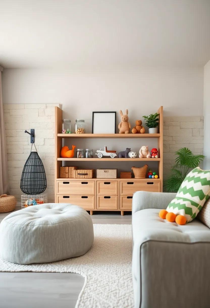 Labeled Jars or canisters: Use clear jars or canisters, labeled for specific toys, encouraging children to see ​and access items easily while learning organization skills