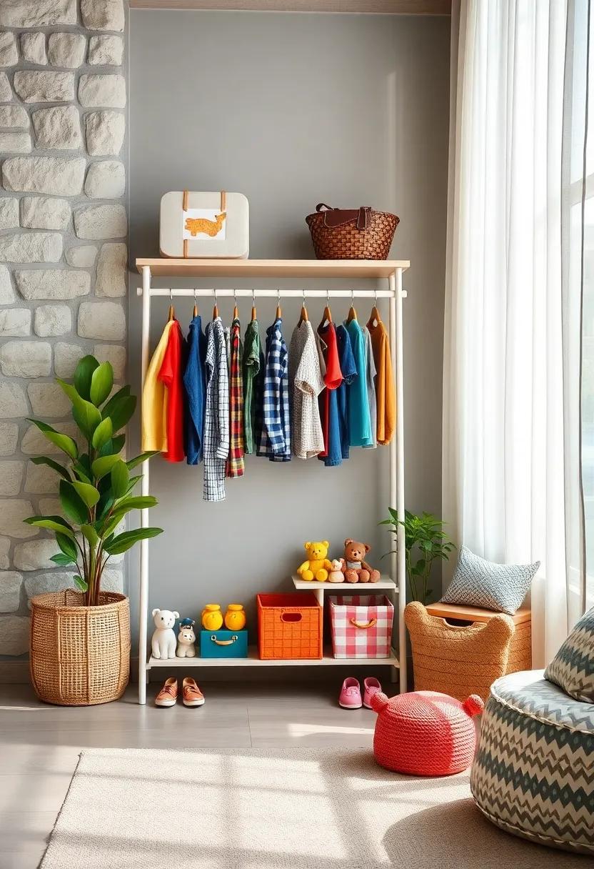 Clothing​ rack for Dress-Up⁤ clothes:‌ Set up a clothing rack for dress-up costumes and⁣ accessories, ⁣turning storage into a fabulous​ costume showcase