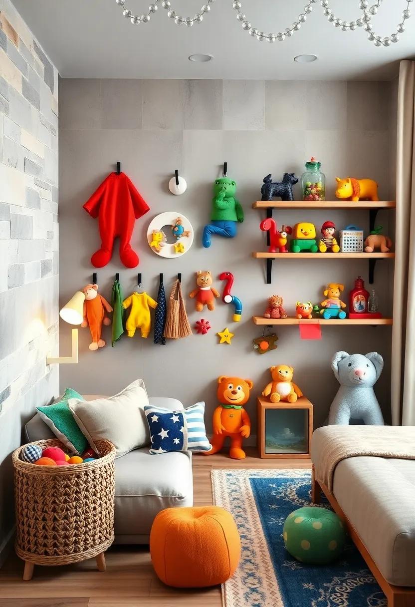 Interactive‍ Toy Wall: ⁤create an interactive wall‌ with hooks, clips,​ and shelves​ for hanging and⁣ storing toys, allowing for ⁤imaginative ⁣play ‍and easy cleanup in ⁣one⁢ go