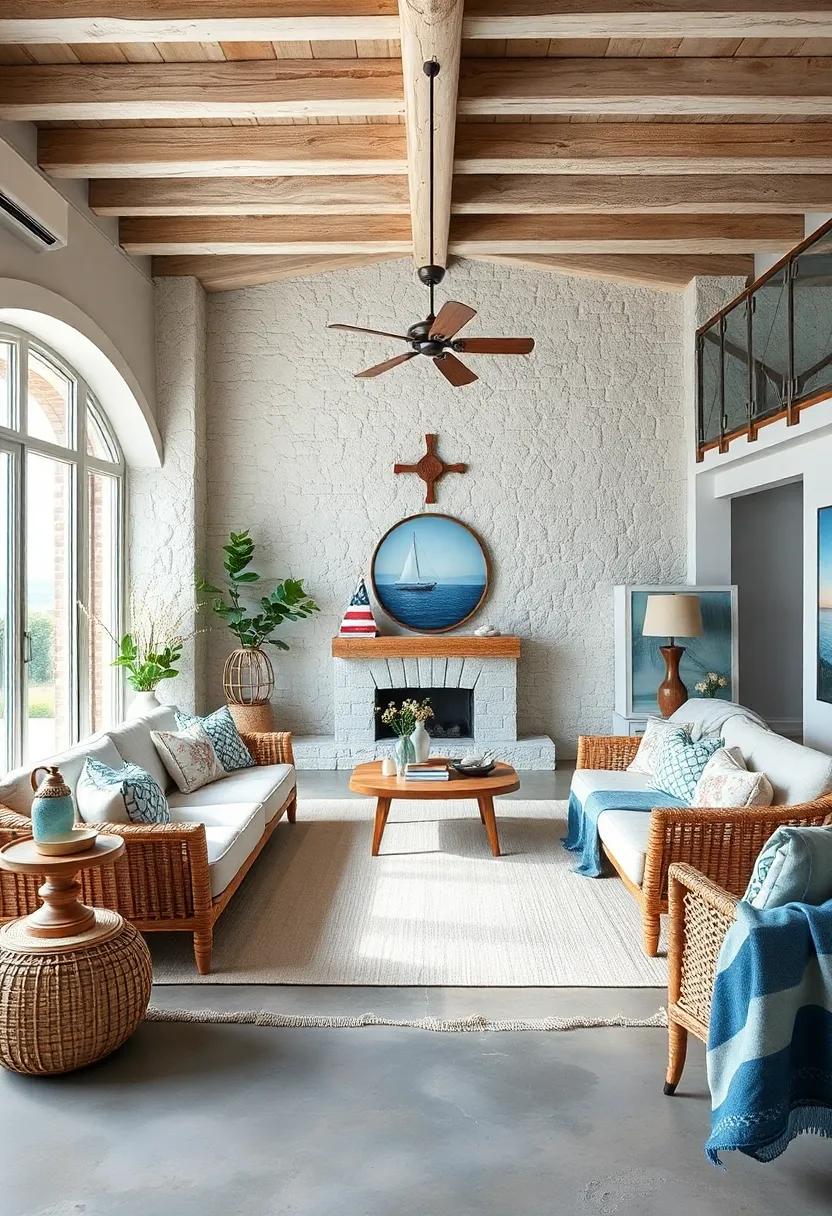 Mix ⁤in sea-inspired textures like linen, cotton, and canvas for a layered, ‍tactile experience