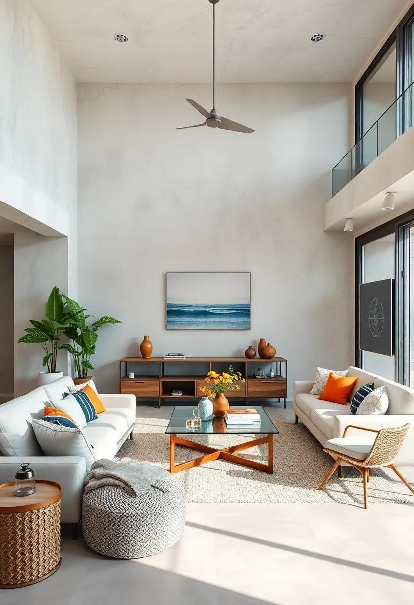 Integrate glass⁤ or acrylic furniture to maintain an airy, ​unobtrusive presence in the room