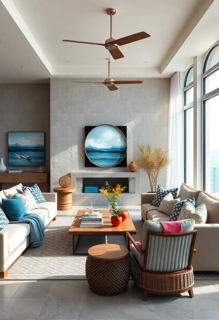 Incorporate mirrored surfaces to ⁣reflect⁢ light​ and mimic the shimmering ocean surface