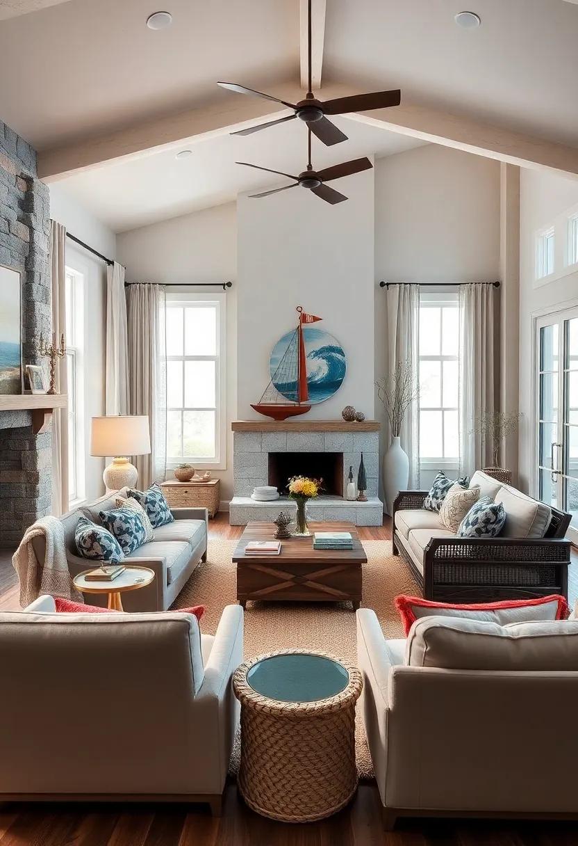 Incorporate rope⁤ details in⁤ lighting fixtures, curtain‌ tiebacks,⁢ or drawer pulls for subtle nautical hints