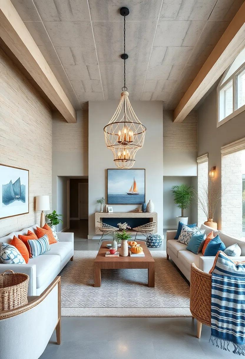 Install pendant lights resembling⁣ fishing ‌nets‍ or buoy cages⁤ for⁣ thematic lighting solutions