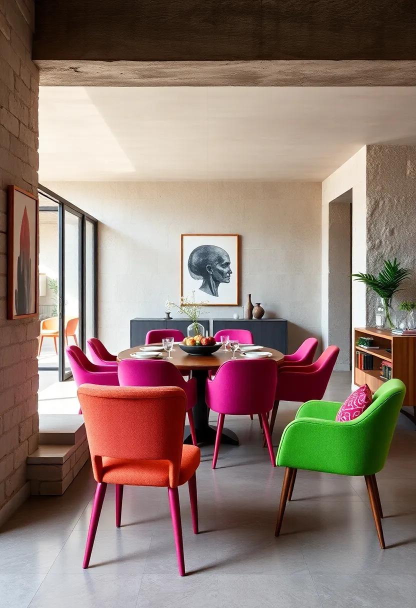 Bold Fuchsia: Make a statement with fuchsia chairs that bring vibrancy and a modern feel, ideal for eclectic interiors