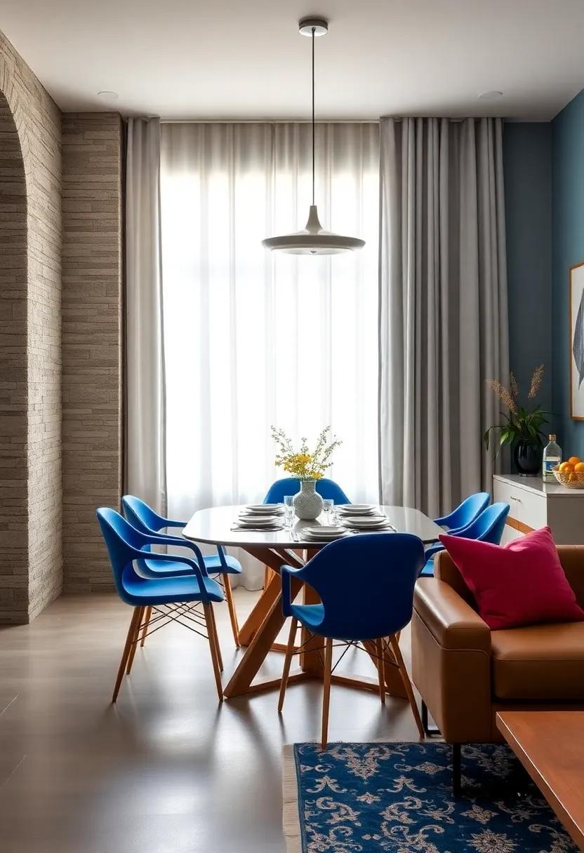 Bright Cobalt: Energize your space with cobalt blue chairs that promise to invigorate every mealtime ‍with their striking presence