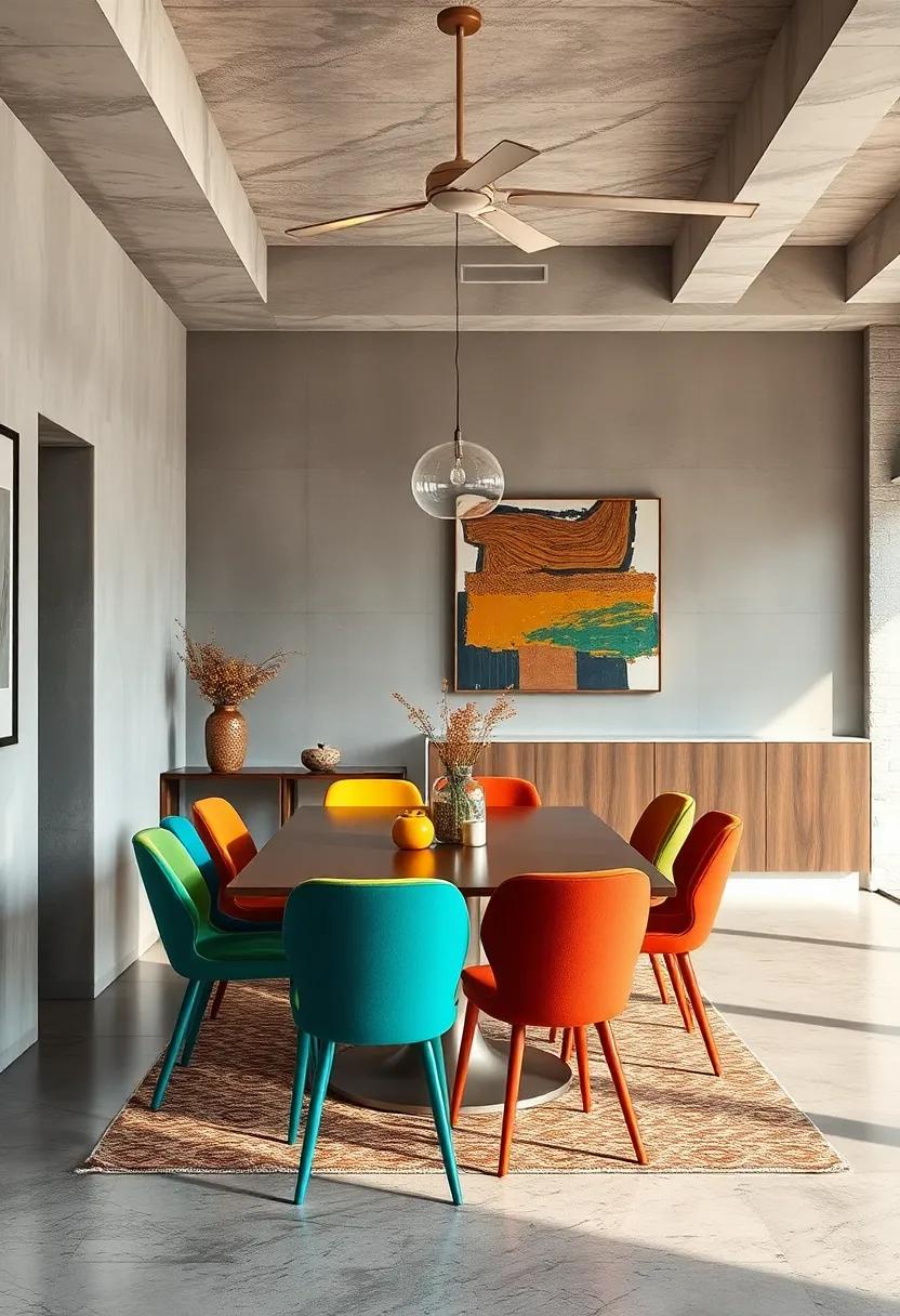 Warm Rust: Rust-colored chairs warm up any space, evoking a cozy, autumn atmosphere year-round