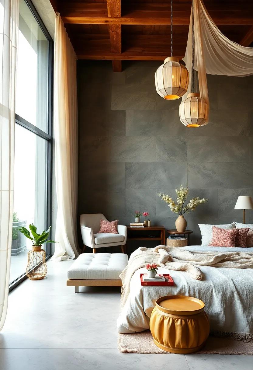 Experiment⁤ with Ceiling Decor: Add character with fabric drapes, hanging lanterns,⁢ or a unique light ‌fixture to⁤ draw the eye upwards