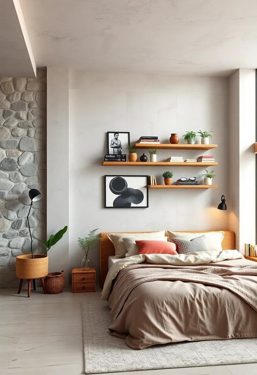 Install Floating Shelves: Use shelves to ​display books, ⁣trinkets, ​or ⁣plants, keeping ⁤surfaces​ tidy ⁤while ‌adding visual⁣ interest