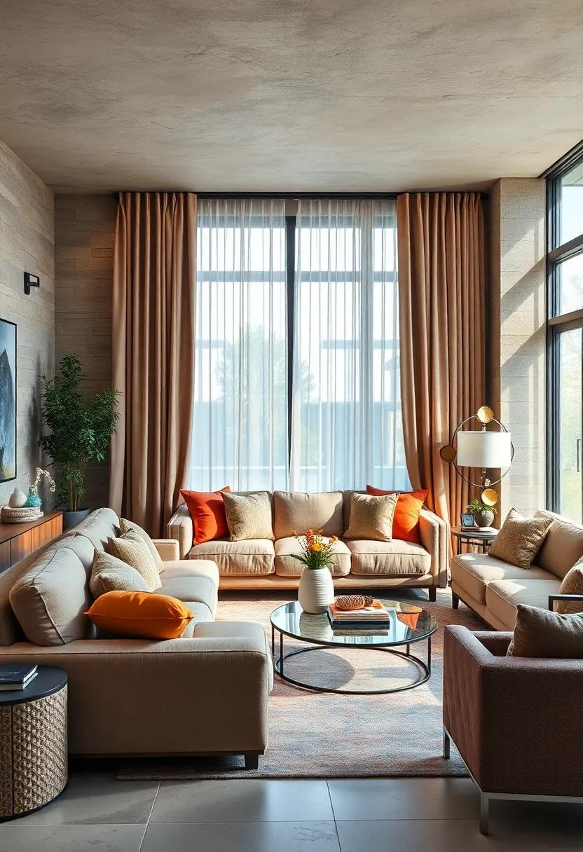 Utilize Earth-tone Curtains for⁤ Soft Separation